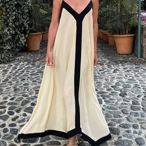 Commense Sicily Old Money Aesthetics Slip Long Dress
